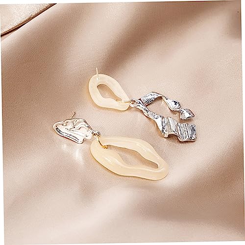 CLISPEED Asymmetrische Metalldrop Ohrringe Damen Modeschmuck Lange Ohrstecker für Alltag Party von CLISPEED