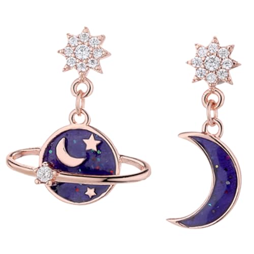 CLISPEED Asymmetrische Stern Mond Ohrhänger Damen Statement Dangle Ohrringe aus Robustem Legierungsmaterial Weltraum Designs für Alltag und Party Einzigartiges für Frauen CLISPEED Asymmetrische Stern Mond Ohrhänger Damen Statement Dangle Ohrringe aus Robustem Legierungsmaterial Weltraum Designs für Alltag und Party Einzigartiges für Frauen von CLISPEED