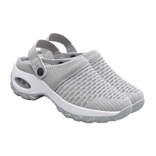 CLISPEED Atmungsaktive Damen Sandalen mit Rutsch Sohle Leichte Mesh Gewebesandalen Modisch Angenehm und Strapazierfähig für Freizeit und Alltag von CLISPEED
