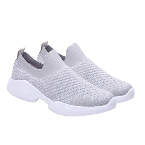 CLISPEED Atmungsaktive Damen Slipper Schuhe Elastisches Strickmaterial rutschfeste Laufsohle Bequeme Flache Sportschuhe für Alltag und Fitness Ganzjahresgeeignet Modische Freizeit Sneaker von CLISPEED