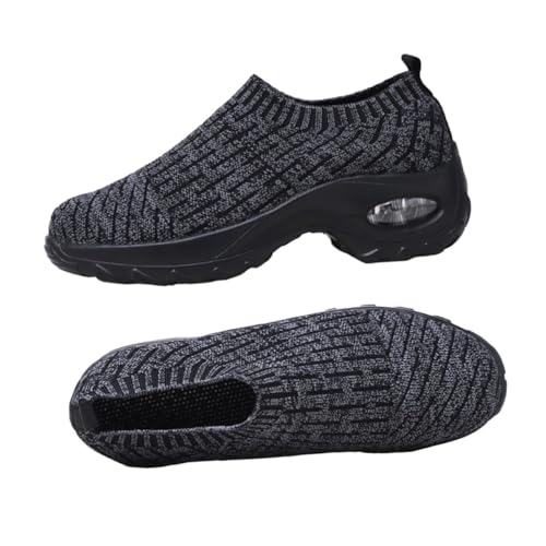 CLISPEED Atmungsaktive Damen Sneakers Frühling Leichte Sportschuhe Strapazierfähig Elastisch Komfortabel Für Reisen Und Alltag von CLISPEED