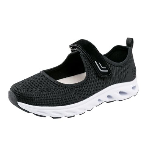 CLISPEED Atmungsaktive Mesh Sneakers Damen Slip Komfortschuhe Leicht Stabile Fersenkonstruktion für Alltag und Reisen Schwarz CLISPEED Atmungsaktive Mesh Sneakers Damen Slip Komfortschuhe Leicht Stabile Fersenkonstruktion für Alltag und Reisen Schwarz von CLISPEED