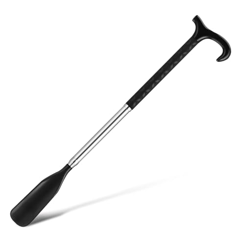 CLISPEED Ausziehbarer Schuhlöffel Aus Edelstahl Langer Schuhlöffel Mit Ergonomischem Griff Für Damen Und Herren Schuhtragestab Für Stiefel Und Reisen von CLISPEED