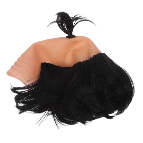CLISPEED Glatze Krieger Haarteil Lustige Cosplay Haarteil Ritter Glatze Perücke Samurai Perücke Hitzefest Vinyl Material Party Accessoire Kostümparty Geburtstag Cosplay Requisit von CLISPEED