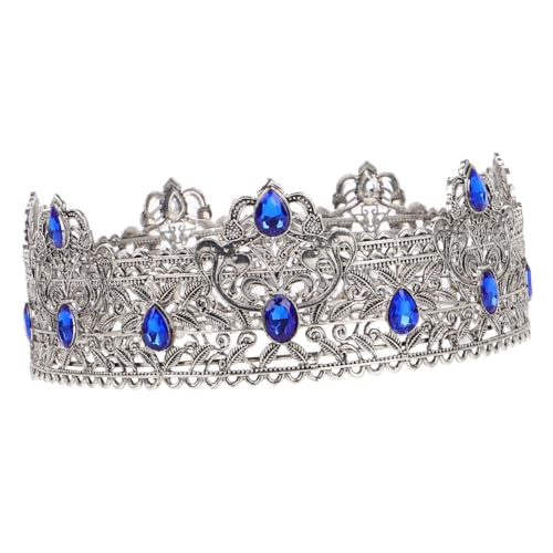 CLISPEED Barock Herren Krone Stirnband mit Funkelnden Strasssteinen Europäisches Design Edle Kopfbedeckung für Hochzeit Geburtstag Party Königliches Kostümaccessoire von CLISPEED