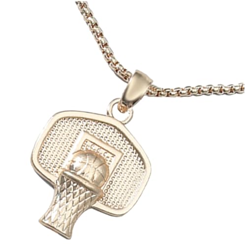 CLISPEED Basketball Halskette mit Basketballkorb Anhänger Stylische Sportkette für Jungen Modisches Herren Pendant Gelbe Hip Hop Kette für Geburtstag und Party CLISPEED Basketball Halskette mit Basketballkorb Anhänger Stylische Sportkette für Jungen Modisches Herren Pendant Gelbe Hip Hop Kette für Geburtstag und Party von CLISPEED