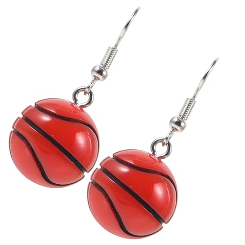 CLISPEED Basketball Ohrringe Damen Tropfen Ohrringe Sportlich Leicht Resin Schmuck Party Alltag von CLISPEED