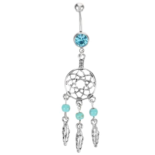 CLISPEED Bauchnabelring Damen Design Leicht Schmuck Elegant Dangle Bauchpiercing Für Strandparty Club Cosplay von CLISPEED