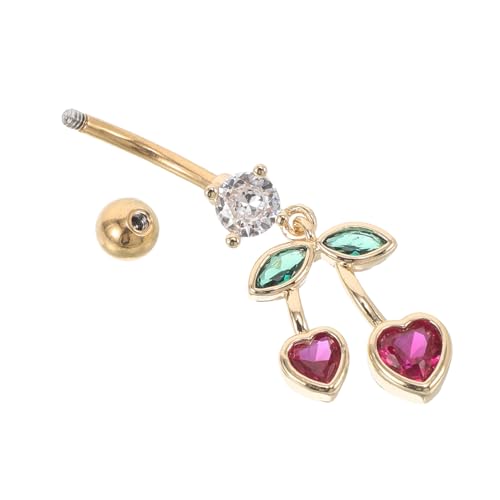 CLISPEED Bauchnabelring mit Herz Design Modisch Komfortabel Hautfreundlich Süßes Nabelschmuck für Frauen Baumelndes Bauchnabelpiercing Accessoire für Jeden Anlass von CLISPEED