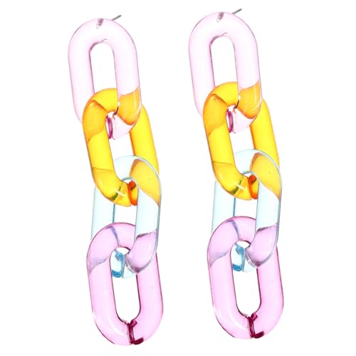 CLISPEED Baumelnde Paperclip Kettenohrringe Damen Geometrisch Transparent Modisch Vielseitig für Alltag Party CLISPEED Baumelnde Paperclip Kettenohrringe Damen Geometrisch Transparent Modisch Vielseitig für Alltag Party von CLISPEED