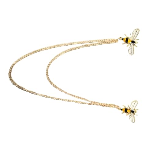 CLISPEED Bienen Brosche mit Kette Anstecknadel für Kleidung Schals und Hüte Leichter Vintage Schmuckpin für Damen Vielseitiges Accessoire und Geschenkidee von CLISPEED