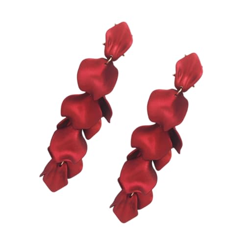 CLISPEED Blütenblatt Ohrstecker Damen Leicht Nachhaltig Modische Blumen Ohrringe für Frauen Mädchen von CLISPEED