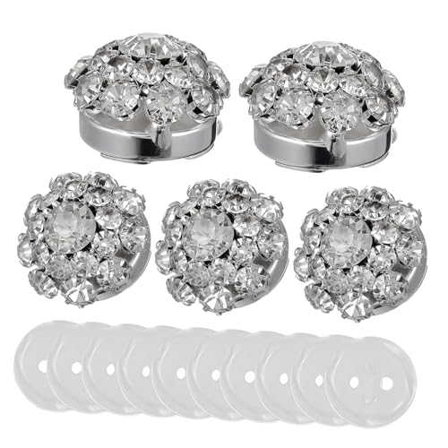 CLISPEED Blumen Design Manschettenknöpfe mit Strasssteinen und Hemdknöpfen aus Metallischem Material Langlebig und Verblassungsbeständig Geschenkbox für Besondere Anlässe Geeignet für von CLISPEED