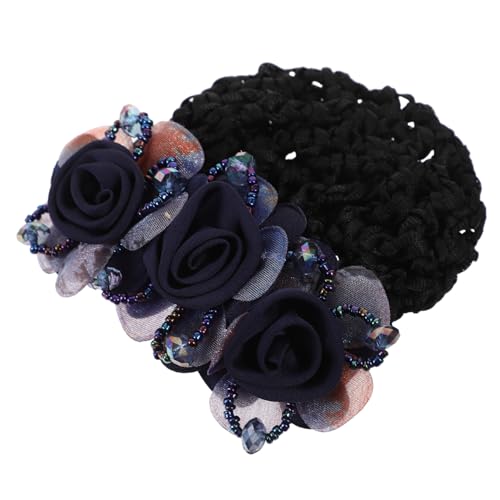 CLISPEED Blumen Haarnetz Duttabdeckung mit Spitzenblume Haarschmuck Damen Haarknoten Accessoire für Krankenschwestern Servicekräfte Ballett Tänzerinnen Alltag von CLISPEED