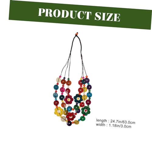 CLISPEED Böhmische Mehrschichtige Perlenkette aus Kokosnussschale Vintage Gewoben Bunte Halskette für Damen Modischer Schmuck für Alltag Party Strand und CLISPEED Böhmische Mehrschichtige Perlenkette aus Kokosnussschale Vintage Gewoben Bunte Halskette für Damen Modischer Schmuck für Alltag Party Strand und von CLISPEED