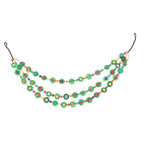 CLISPEED Bohemia Halskette Damen Handgefertigt mit Natürlichen Holzperlen und Kokosnussschale Retro Boho Schmuck für Strand und Alltag Eleganter Anhänger Stilvolle Geschenkidee von CLISPEED