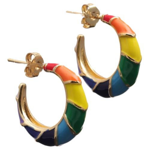 CLISPEED Bohemia Ohrstecker Damen Regenbogen Ohrhänger Ohrschmuck Stylisch für Frauen Vielseitig zu Festlichen Anlässen Geeignet von CLISPEED
