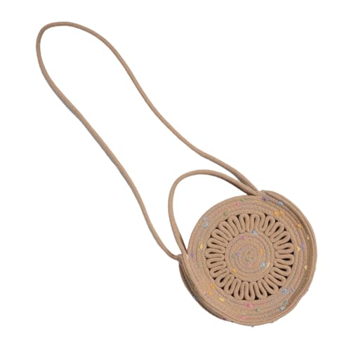 CLISPEED Boho Crossbody Bag Damen Baumwollseil Geflochtene Umhängetasche Leicht Vielseitig Tragbar Für Sommer Reise Strand Alltag von CLISPEED