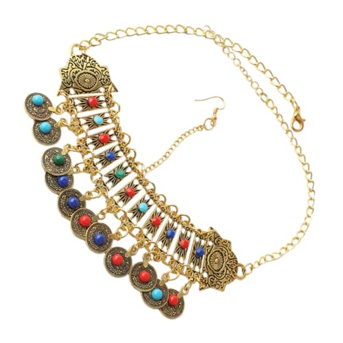 CLISPEED Boho Damen Halskette und Haarband Vintage Schmuck Leicht Tragbar für Hochzeit Geburtstag Feier Modisch Vielseitig Einsetzbar CLISPEED Boho Damen Halskette und Haarband Vintage Schmuck Leicht Tragbar für Hochzeit Geburtstag Feier Modisch Vielseitig Einsetzbar von CLISPEED