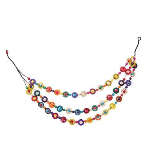 CLISPEED Boho Holzperlen Halskette Handgefertigt Natürlicher Kokosnuss Schmuck Bunte Strandkette Damen Ethno Schmuck für Sommer Urlaub von CLISPEED