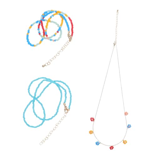 CLISPEED Perlenkette Für Damen Mit Boho-design Reisperlen Und Kunstperlen Strand-halskette Für Urlaub Und Lässige Outfits Layering-halskette Mit Ethno-anhänger von CLISPEED