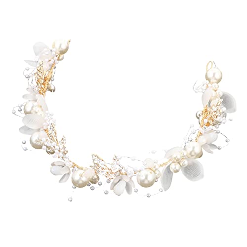 CLISPEED Braut Haarband mit Perlen Hochzeitskopfschmuck für und Mädchen Funkelnde Krone für Besondere Anlässe Goldene und Blumen Design CLISPEED Braut Haarband mit Perlen Hochzeitskopfschmuck für und Mädchen Funkelnde Krone für Besondere Anlässe Goldene und Blumen Design von CLISPEED