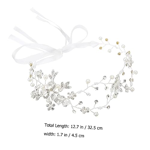 CLISPEED Braut Stirnband aus Silberfarbenem Legierungs mit Strass Handgefertigtes Leichtes Haaraccessoire für Damen Modisches Kopfschmuck für Alltag und Besondere Anlässe von CLISPEED