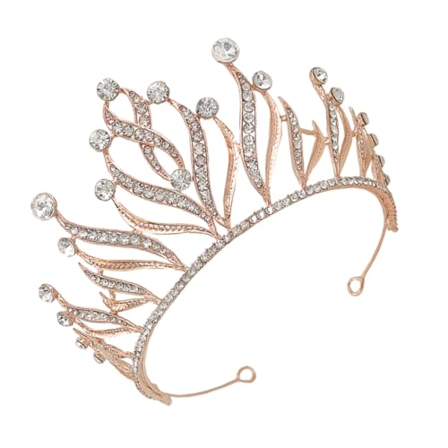 CLISPEED Braut Tiara Haarreif aus Hochwertigem Material Langlebig und Formstabil mit Funkelnden Strasssteinen für Hochzeit Party und Festliche Anlässe Goldfarbenes Design CLISPEED Braut Tiara Haarreif aus Hochwertigem Material Langlebig und Formstabil mit Funkelnden Strasssteinen für Hochzeit Party und Festliche Anlässe Goldfarbenes Design von CLISPEED