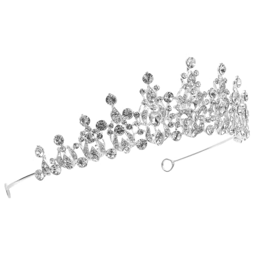 CLISPEED Braut Tiara Krone Haarschmuck Strass Kristallkrone Vintage Stil für Hochzeit Party Brautjungfern Bühnenauftritt Bequemes Stirnband CLISPEED Braut Tiara Krone Haarschmuck Strass Kristallkrone Vintage Stil für Hochzeit Party Brautjungfern Bühnenauftritt Bequemes Stirnband von CLISPEED