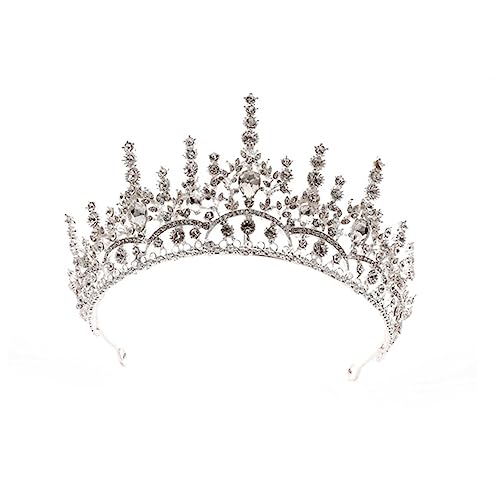 CLISPEED Braut Tiara Silber mit Funkelnden Kristallen Exklusiver Haarschmuck für Hochzeit Brautjungfern und Festliche Anlässe Einzigartiges Design für Charmanten Look CLISPEED Braut Tiara Silber mit Funkelnden Kristallen Exklusiver Haarschmuck für Hochzeit Brautjungfern und Festliche Anlässe Einzigartiges Design für Charmanten Look von CLISPEED