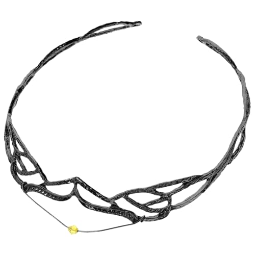 CLISPEED Braut Tiara Stirnband Schwarz Handgefertigtes Vintage Haarband für Hochzeit Party Geburtstag Hochwertiger Damen Haarschmuck Leicht und Komfortabel Modisches Accessoire von CLISPEED