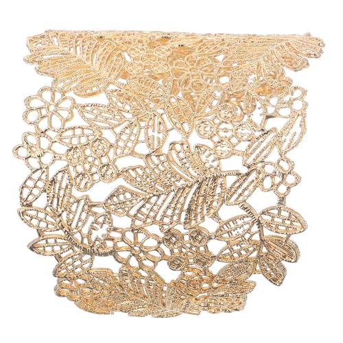 CLISPEED Breiter Armreif Damen Flexibel Geöffnet Goldfarben Vintage Armband Elegant Handgelenk Schmuck Für Hochzeit Party von CLISPEED