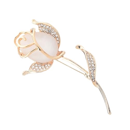 CLISPEED Brosche Legierung für Frauen Stilvolle Opal Anstecknadel für Hochzeiten Geburtstage und Besondere Anlässe Gold von CLISPEED