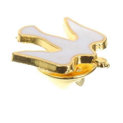 CLISPEED Brosche Taube Emaille Pin Denkmal Zubehör Tauben für Form Friedens-Anstecknadel religiöse Schmucknadel Krawattennadel Glaube-Anstecknadel Anstecknadel zur Taufe Zinklegierung Weiß von CLISPEED