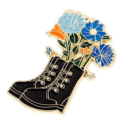 CLISPEED Broschen Nadel Stiefel Blumenform Anstecknadel für Kleidung Taschen Hüte Vielseitige Damen Brosche Stilvolles Accessoire für Cardigans und Schals von CLISPEED