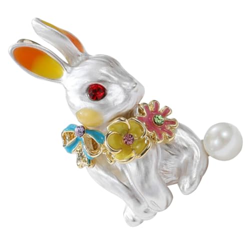CLISPEED Broschennadel Kaninchen Design Feine Niedliche Anstecknadel für Kleidung und Accessoires Einfache Befestigung Geschenkidee zu Neujahr Geburtstag Weihnachten Vielseitig Tragbar von CLISPEED