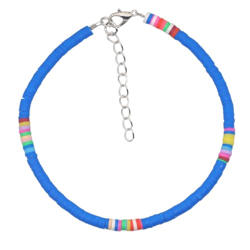 CLISPEED Bunte Boho Fußkette Damen Polymer Strand Schmuck Verstellbar Sommer Fußkettchen für Frauen und Mädchen von CLISPEED
