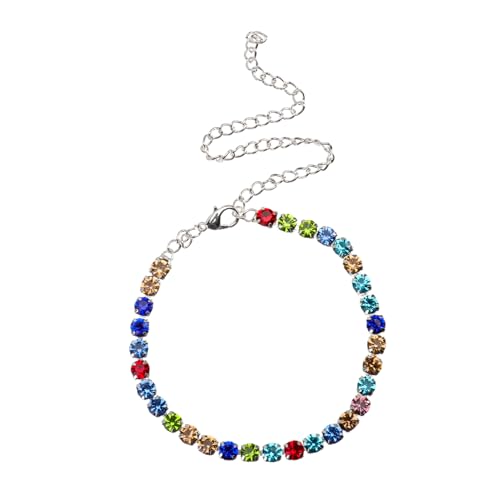 CLISPEED Bunte Farbige Fußkette Damen Dainty Ankle Decor Leichtes Hautfreundliches Fußband Vielseitig Strand Party Hochzeit Schmuck von CLISPEED