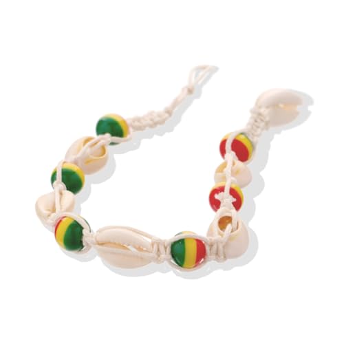 CLISPEED Bunte Holzperlen Fußkette mit Handgemachte Knöchel Kette für Damen Boho Schmuck für Strand Partys und Alltag Verstellbare Kreative Fußkettchen für Frauen von CLISPEED