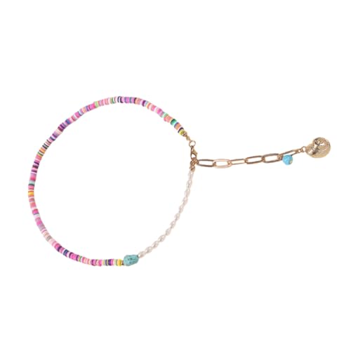 CLISPEED Bunte Perlenkette Damen Boho Halskette mit Künstlichen Perlen Elegant und Valentinstag Schmuck für Frauen und Mädchen CLISPEED Bunte Perlenkette Damen Boho Halskette mit Künstlichen Perlen Elegant und Valentinstag Schmuck für Frauen und Mädchen von CLISPEED