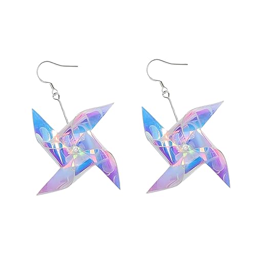 CLISPEED Bunte Windmühlen Ohrhänger Damen Ohrringe Kreative Tassel Tropfen Schmuck Modisch für Party Alltag von CLISPEED