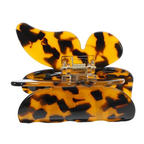 CLISPEED Butterfly Haarklammer für Damen Leichte Robuste Haarkralle Leopardenfarbe Vielseitiges Styling Werkzeug für Hochsteckfrisuren und Buns Modisches Accessoire für Langlebiges von CLISPEED