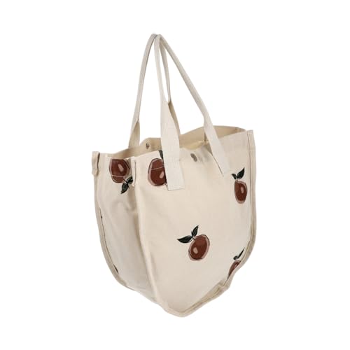 CLISPEED Canvas Handtasche Damen Beige Tragetasche Stilvolle Schultertasche Alltag Einkaufstasche Leichte Einkaufstasche für Party und Freizeit von CLISPEED