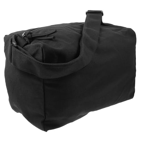 CLISPEED Canvas Umhängetasche Damen Große Kapazität Langlebige Schultertasche aus Robustem Canvas Modischer Stil Vielseitige Crossbody Tasche für Schule Alltag und Freizeit Schwarz von CLISPEED