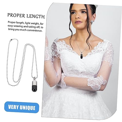 CLISPEED Capsules Charm Necklace Damen Pillen Anhänger Offen zum Befüllen mit Kugelkette Schmuck Kreativ CLISPEED Capsules Charm Necklace Damen Pillen Anhänger Offen zum Befüllen mit Kugelkette Schmuck Kreativ von CLISPEED