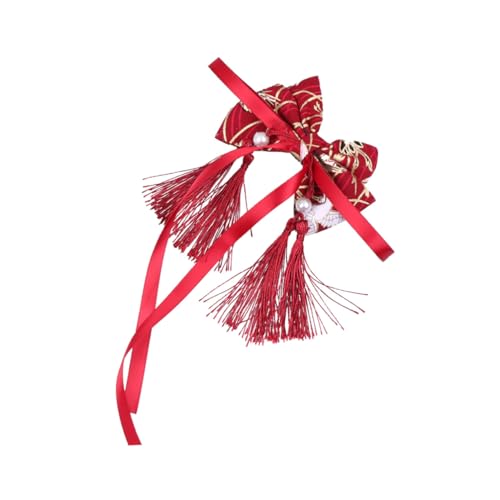 CLISPEED Chinesischer Haarschmuck Haarclip Schleifenform mit Quaste Traditioneller Stil für Mädchen Festliche Kopfbedeckung zu Neujahr von CLISPEED