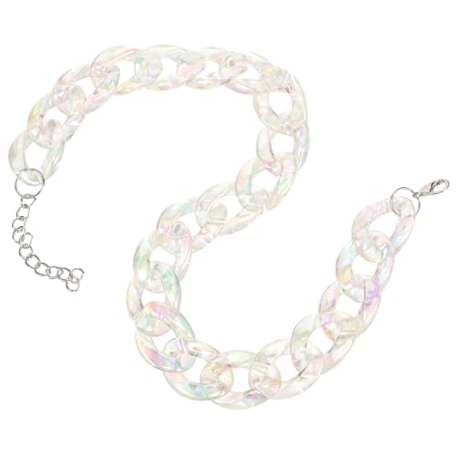 CLISPEED Chunky Link Chain Halskette Damen Einstellbar Statement Schmuck Geometrisch Punk Stil Modisch Robust Alltagsschmuck von CLISPEED