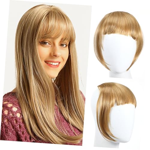CLISPEED Clip In Bang Haarteil Damen Haarverlängerung mit Realistischem Look Modischer Style Nahtloses Styling für Alltag und Besondere Anlässe Einfach zu Befestigen Synthetische CLISPEED Clip In Bang Haarteil Damen Haarverlängerung mit Realistischem Look Modischer Style Nahtloses Styling für Alltag und Besondere Anlässe Einfach zu Befestigen Synthetische von CLISPEED