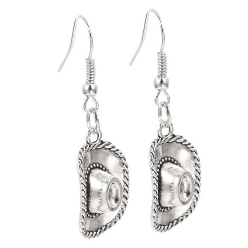 CLISPEED Cowgirl Hut Ohrringe Damen Western Stil Ohrschmuck Party Valentinstag Geburtstag Accessoire für Mädchen und Frauen Langlebig und Passend zu Steampunk Halloween Kostüm von CLISPEED
