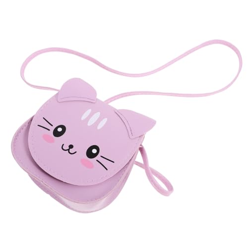 CLISPEED Katzen Geldbörse Umhängetasche für Mädchen PU Süße Umhängetasche für Teenager Schultertasche für Alltag und Partys Katzen Design für 11-14 von CLISPEED